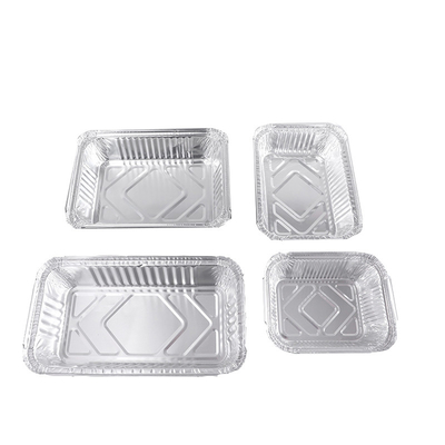 Fabricage door onszelf en goede kwaliteit Eenmalig vierkante aluminiumfolie lunchdoos Hoogtemperatuur bestand