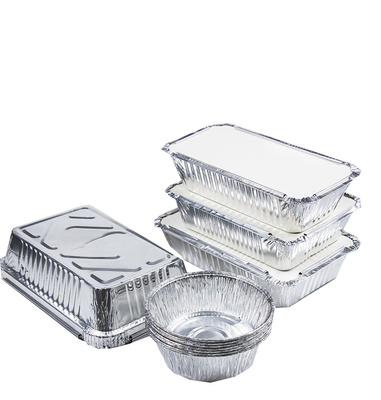 Fabricage door onszelf en goede kwaliteit Eenmalig vierkante aluminiumfolie lunchdoos Hoogtemperatuur bestand