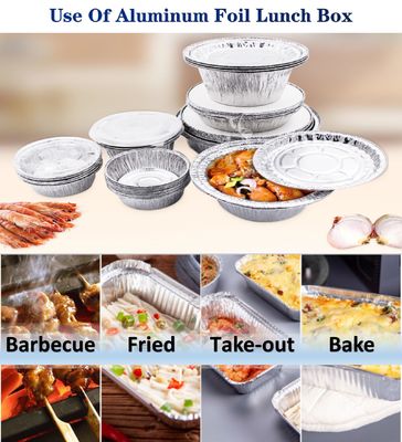 Warmtebestendige milieuvriendelijke hygiënische aluminiumfolie lunchbox voor voedselverpakkingen