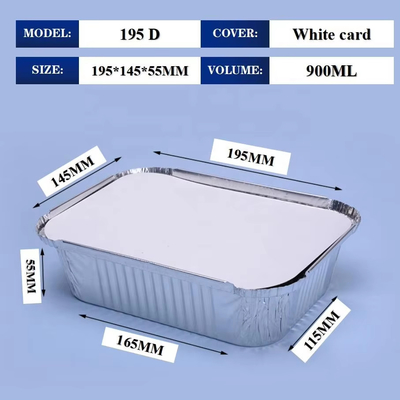 Eenmalig aluminiumfolie lunchdoosje kleine hotpot takeout pot met gegrilde vis aluminiumfolie maaltijd verwarmd