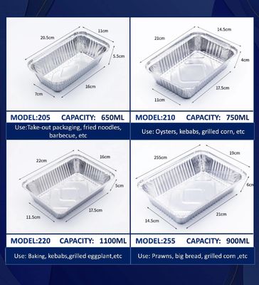 Custom aluminium folie lunchbox met folie dekking microwave safe