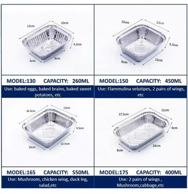 Custom aluminium folie lunchbox met folie dekking microwave safe