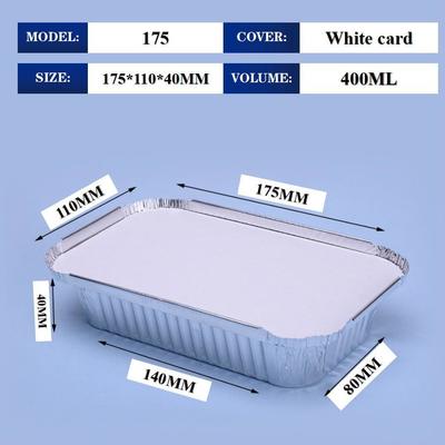 Lunchbox van aluminiumfolie voor levensmiddelen met 3 dekselopties