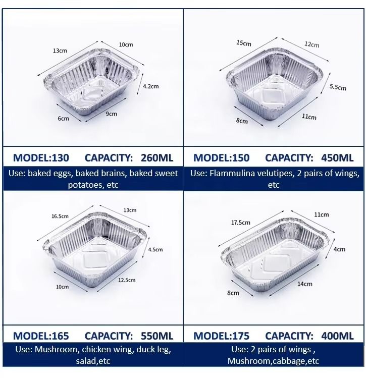 Voedselveilige aluminiumfolie lunchbox met PET-deksel